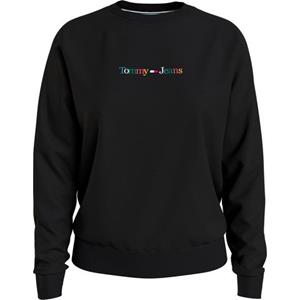Tommy Jeans Sweatshirt »TJW REG COLOR SERIF LINEAR CREW« mit farbenfroher Logostickerei