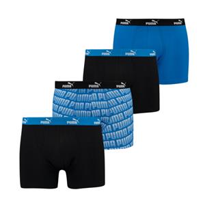 Puma Boxershorts Promo Print 4-pack Blue Combo-S