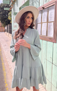 The Musthaves Mousseline Oversized Tuniek Mint