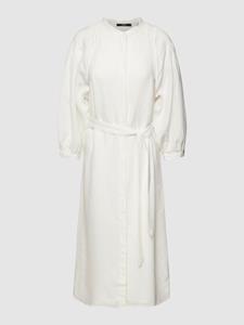 Esprit collection Midi-jurk van linnen met blinde knoopsluiting