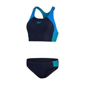 Speedo Farbblock Splice Bikini für Damen Marineblau/Blau