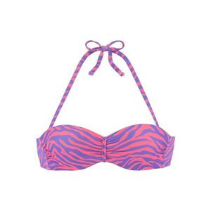 Venice Beach Bügel-Bandeau-Bikini-Top "Fjella", in zweifarbiger Animal-Optik