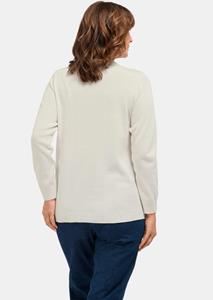 Goldner Fashion Pullover met opstaande kraag - gebroken wit 