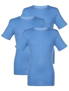HERMKO Hemden per 3 stuks met korte mouwen  3x lichtblauw