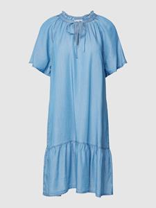 Edc by esprit Knielange jurk van lyocell met druppelvormige hals