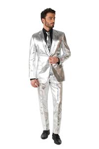 OppoSuits Shiny Silver Kostuum