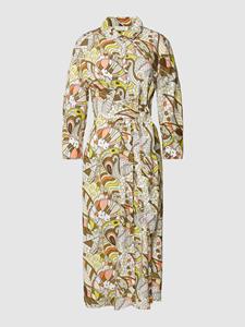 Christian Berg Woman Midi-jurk van viscose met all-over motief