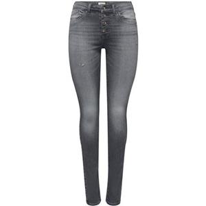 ONLY Skinny-fit-Jeans "ONLBLUSH MW BUTTON REA DNM EXT", mit Destroyed Effekt