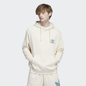 adidas Originals Stacked Trefoil Earth Hoodie, White