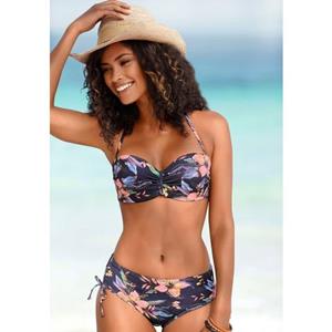 LASCANA Bügel-Bandeau-Bikini-Top "Malia", mit tropischem Print
