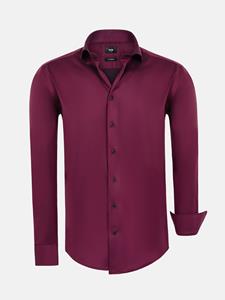 WAM Denim Tempesta Plain Cotton Purple Overhemd Lange Mouw