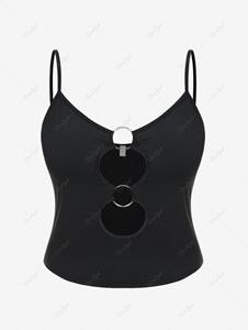 Rosegal Plus Size O-ring Cutout Cropped Camisole