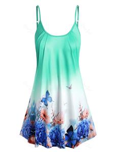 Rosegal Plus Size Ombre Butterfly Print Cami Top