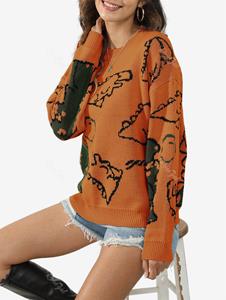 Rosegal Plus Size Cartoon Dinosaurs Pattern Drop Shoulder Sweater