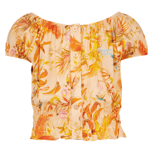 Vingino T-shirt LIMEA met all over print oranje Meisjes Katoen Boothals - 