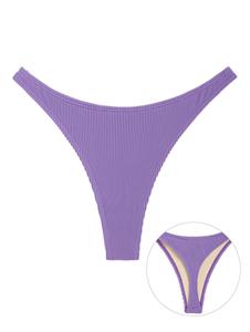 ZAFUL Strukturierter Einfarbiger Tanga Bikini Unterteile