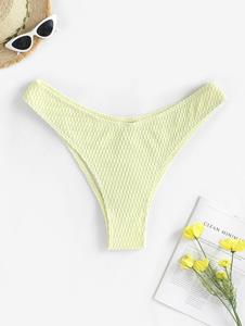 Zaful Strukturierte Knittern Bikini Unterteile