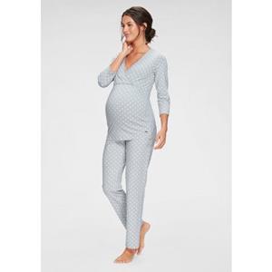 Lascana Zwangerschapspyjama in wikkel-look met een stippenmotief (2-delig, 1 stuk)