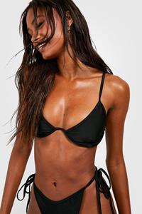Boohoo Essentials Bikini Top Met Beugel, Black