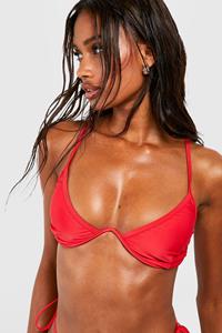 Boohoo Essentials Bikini Top Met Beugel, Red