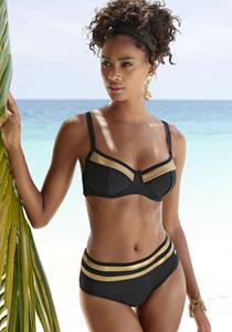 LASCANA Bügel-Bikini-Top "Elodie", mit trendigem Materialeinsatz