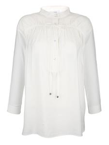 Bluse aus strukturierter Ware Delmod pure Off-white
