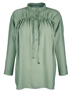 Bluse aus strukturierter Ware Delmod pure Pistaziengrün