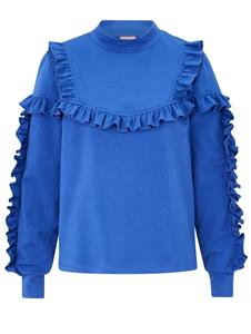 Sweatshirt mit Rüschen SIENNA Royalblau