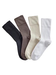 Relax-Socken mit Komfortbund auch für Diabetiker geeignet Blue Moon Weiß/Braun/Schwarz/Beige