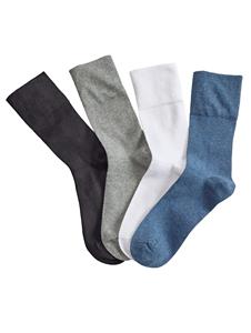 Relax-Socken mit Komfortbund auch für Diabetiker geeignet Blue Moon Weiß/Schwarz/Grau/Blau