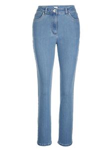 Jeans mit Logostickerei MONA Hellblau