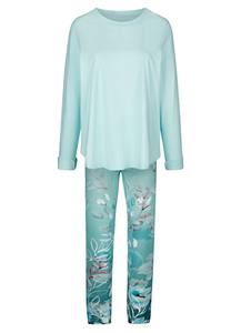 Schlafanzug mit wunderschönem floralem Druck Harmony Mintgrün/Jade/Altrosa