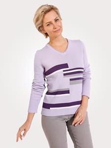 Pullover aus PIMA-Baumwolle MONA Lila/Violett/Grau