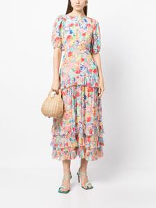 Rixo Midi-jurk met bloemenprint - Veelkleurig