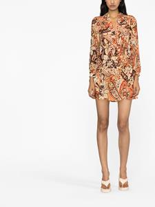 Rixo Mini-jurk met paisley-print - Beige