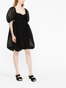 Cecilie Bahnsen Mini-jurk met pofmouwen - Zwart