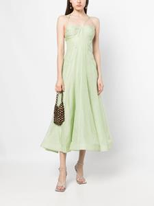 Leo Lin Midi-jurk met bandjes - Groen