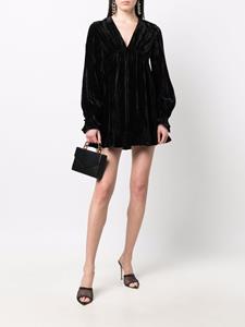 Saint Laurent Jurk met V-hals - Zwart