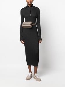 Brunello Cucinelli Midi-jurk met halve rits - BLACK