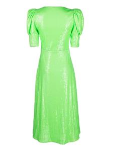 ROTATE Mini-jurk met pailletten - Groen
