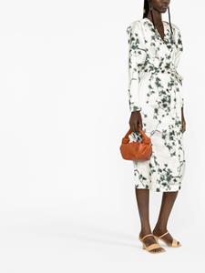 ROTATE Midi-jurk met bloemenprint - Beige
