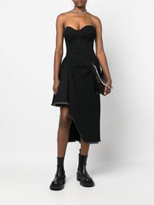 Alexander McQueen Asymmetrische jurk - Zwart