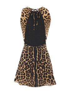 Saint Laurent Mini-jurk met luipaardprint - Bruin