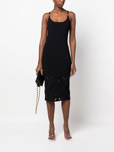 Versace Midi-jurk met Medusa plakkaat - Zwart