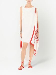 Ferragamo Gedrapeerde jurk - Wit