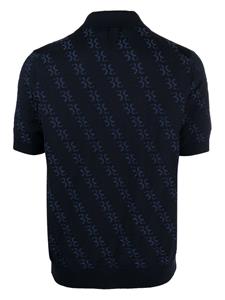 Billionaire merino-blend polo shirt - Blauw