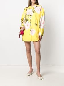 Valentino Mini-blousejurk met bloemenprint - Geel