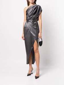Michelle Mason Midi-jurk met gedrapeerd detail - Zilver