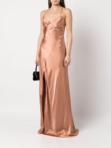 Michelle Mason Zijden jurk - Beige