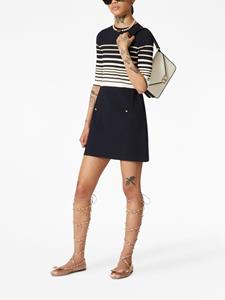 Valentino Gestreepte mini-jurk - Zwart